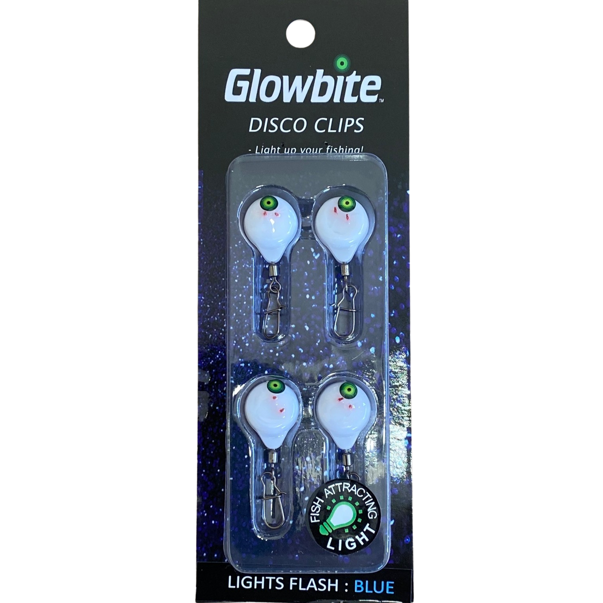 blue flashing lights to attract fish 