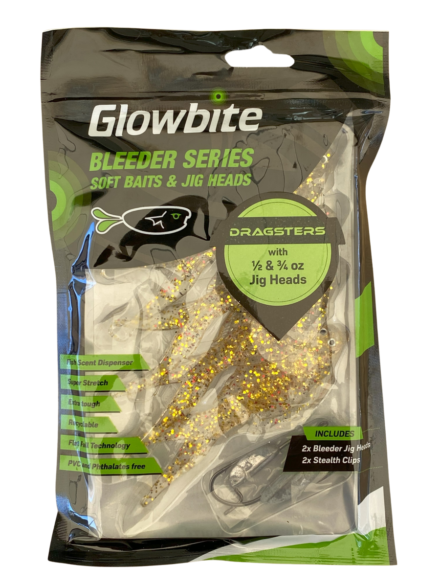 Glowbite DRAGSTER FLOUNDER soft bait lures