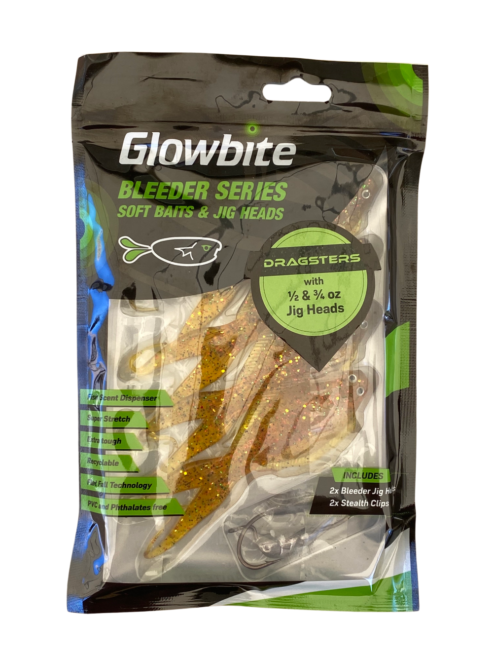 Glowbite DRAGSTER FLOUNDER soft bait lures