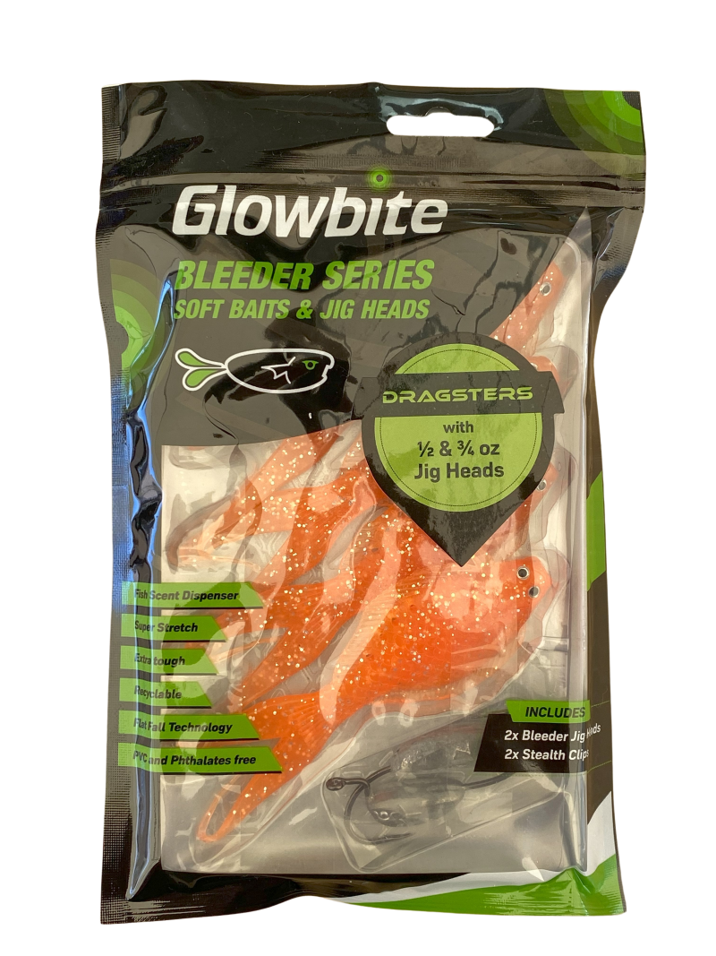 Glowbite DRAGSTER FLOUNDER soft bait lures