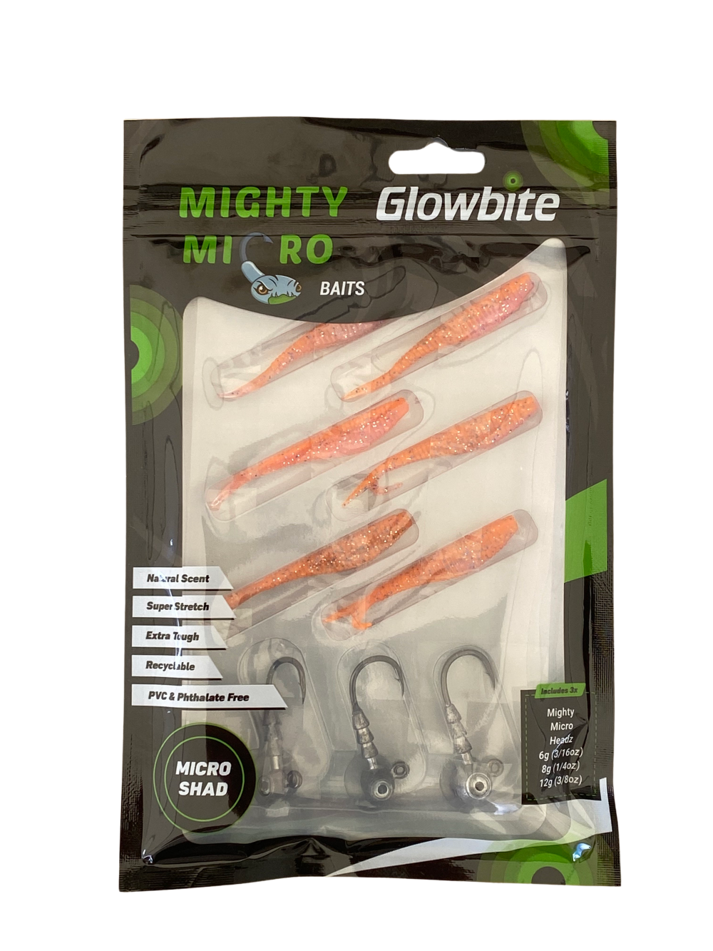 Glowbite Mighty Micro Bait - Micro Shad