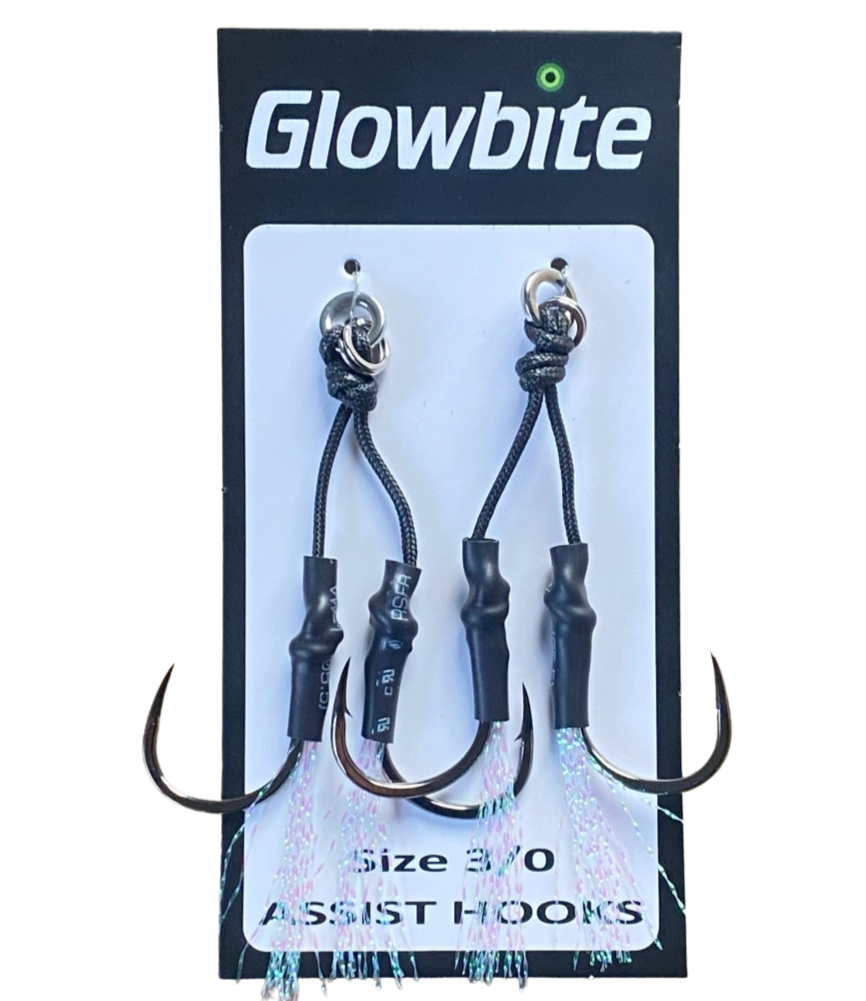 Glowbite assist rigs for Jack Flash and Grumpy Fish lures
