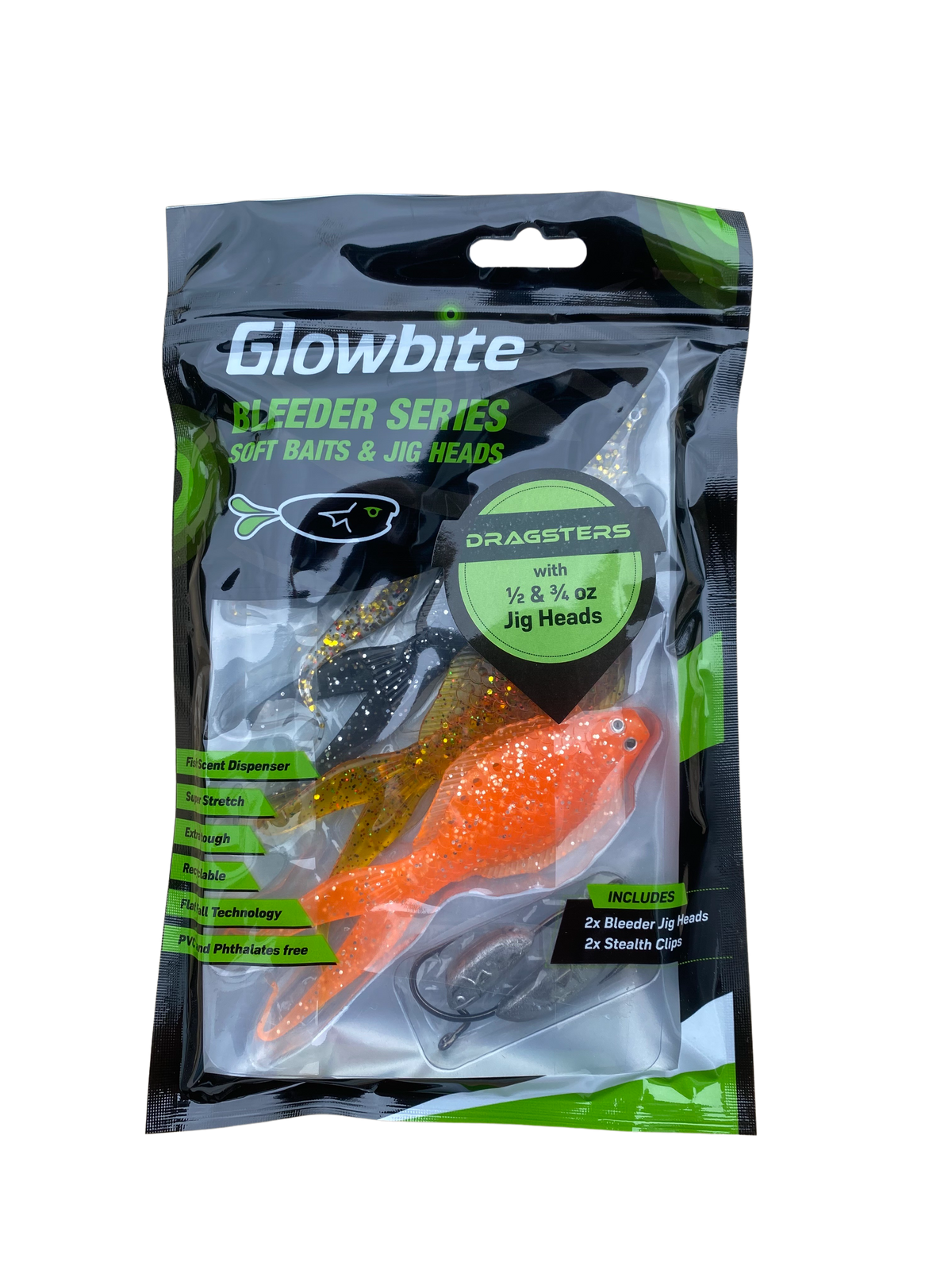 Glowbite DRAGSTER FLOUNDER soft bait lures