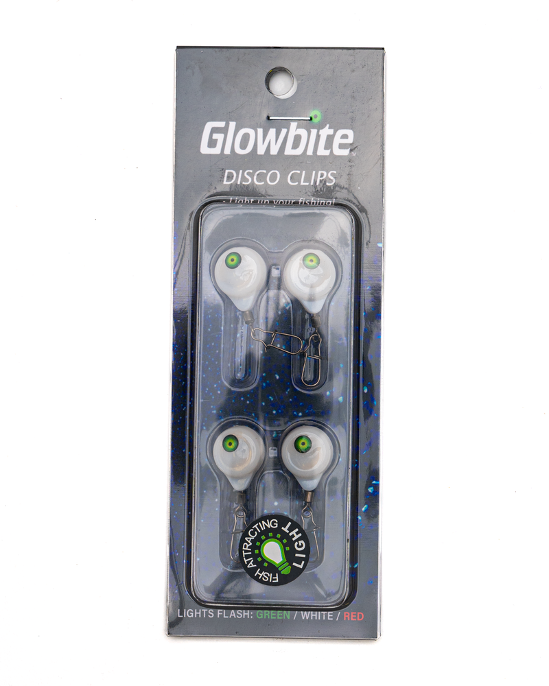 Glowbite Disco Clips – 4 pack – Flash Red/White/Green