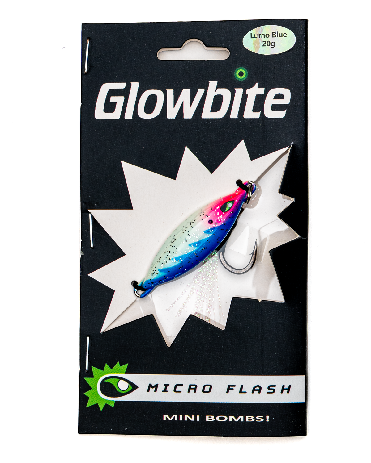 Glowbite Micro Flash Micro Jig – Lumo Blue – Fishing Innovators