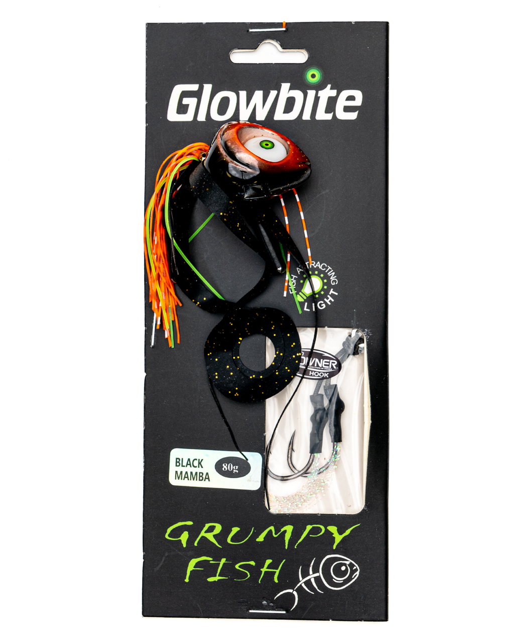 Glowbite Grumpy Fish Slider Lure - Black – Fishing Innovators