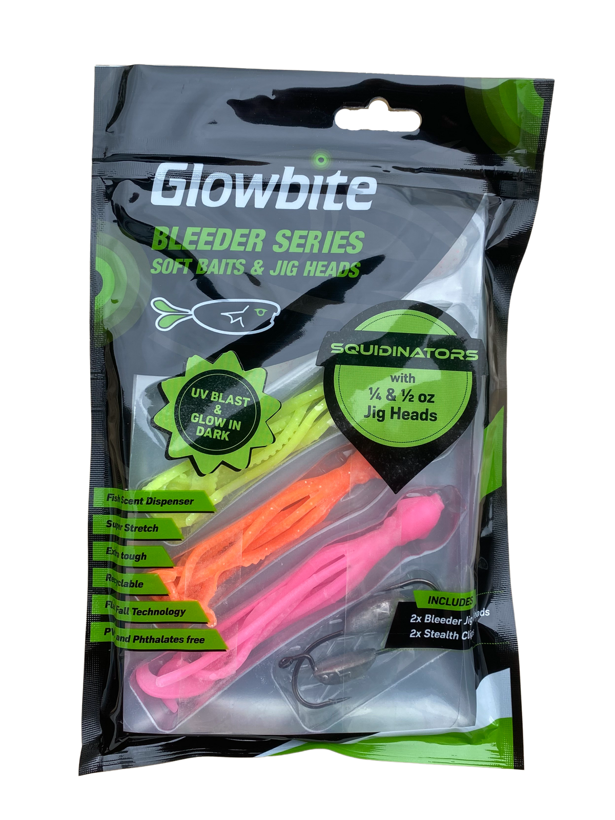 Glowbite SQUIDINATOR soft bait lures